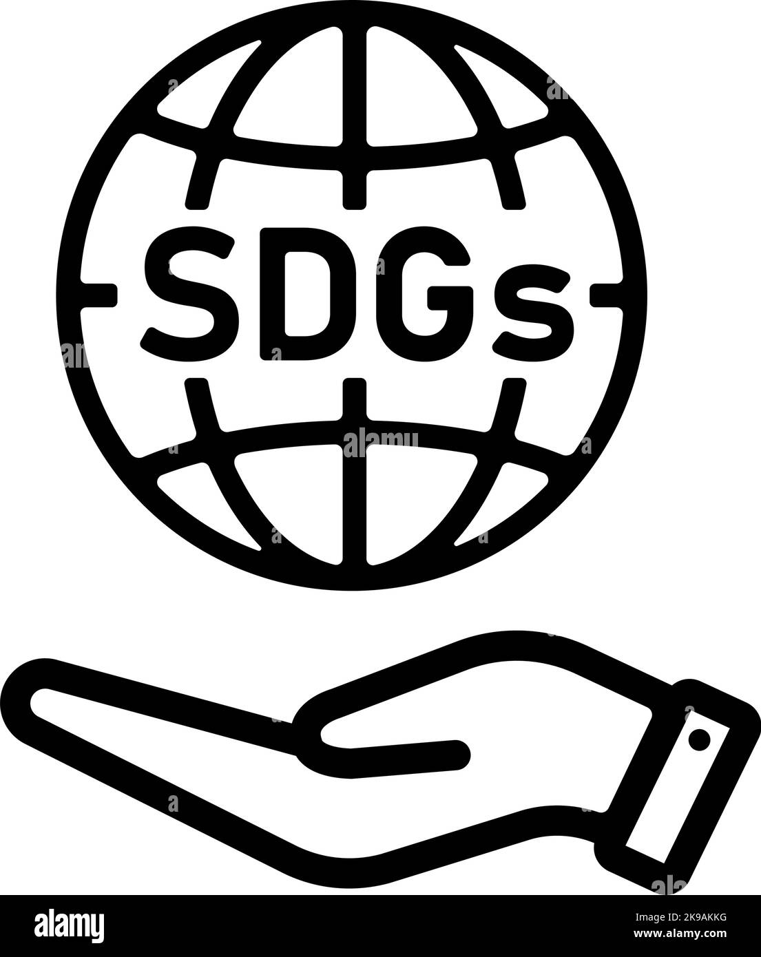 Illustrazione dell'icona vettoriale degli SDG ( ecologia , sostenibilità ) Illustrazione Vettoriale