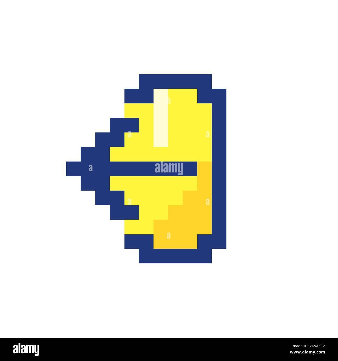 Icona dell'interfaccia utente a colori RGB con pixel per l'esportazione dei dati Illustrazione Vettoriale