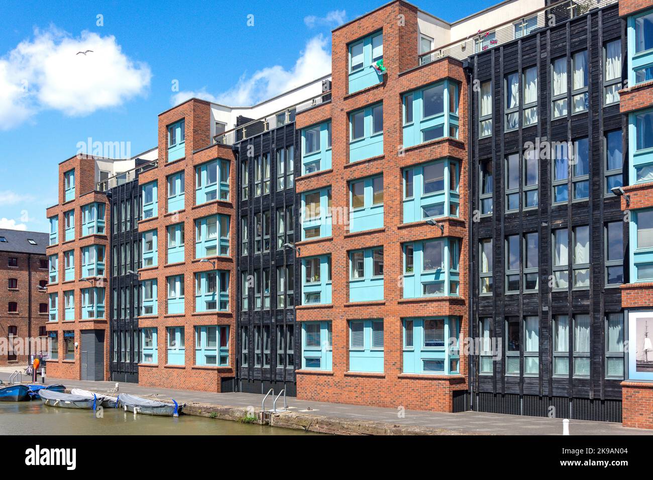 Barge Arms North Apartment building, The Docks, Gloucester Docks, Gloucester, Gloucestershire, Inghilterra, Regno Unito Foto Stock