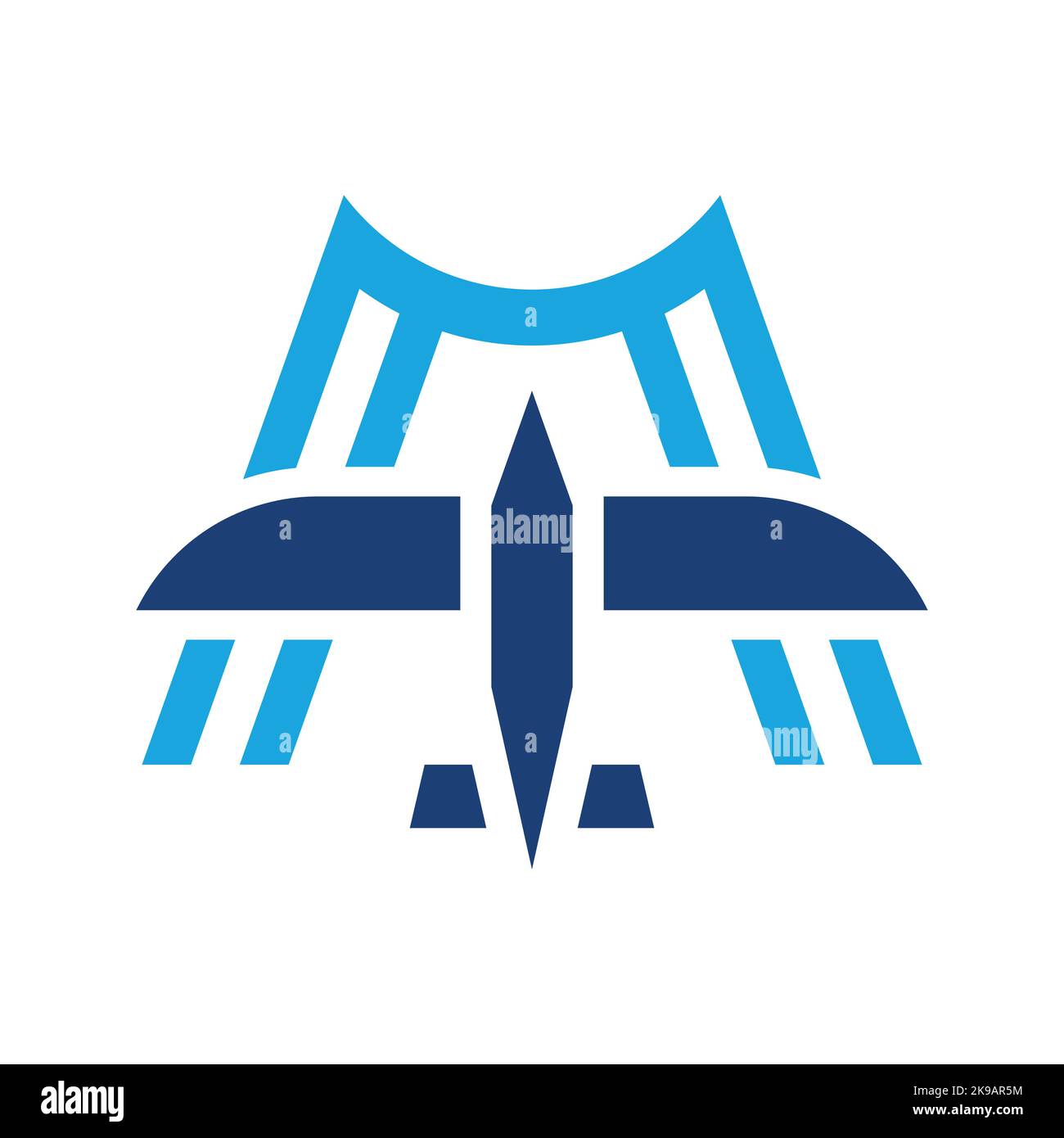 Lettera A Air Plane Travel Logo Design Template Illustrazione Vettoriale