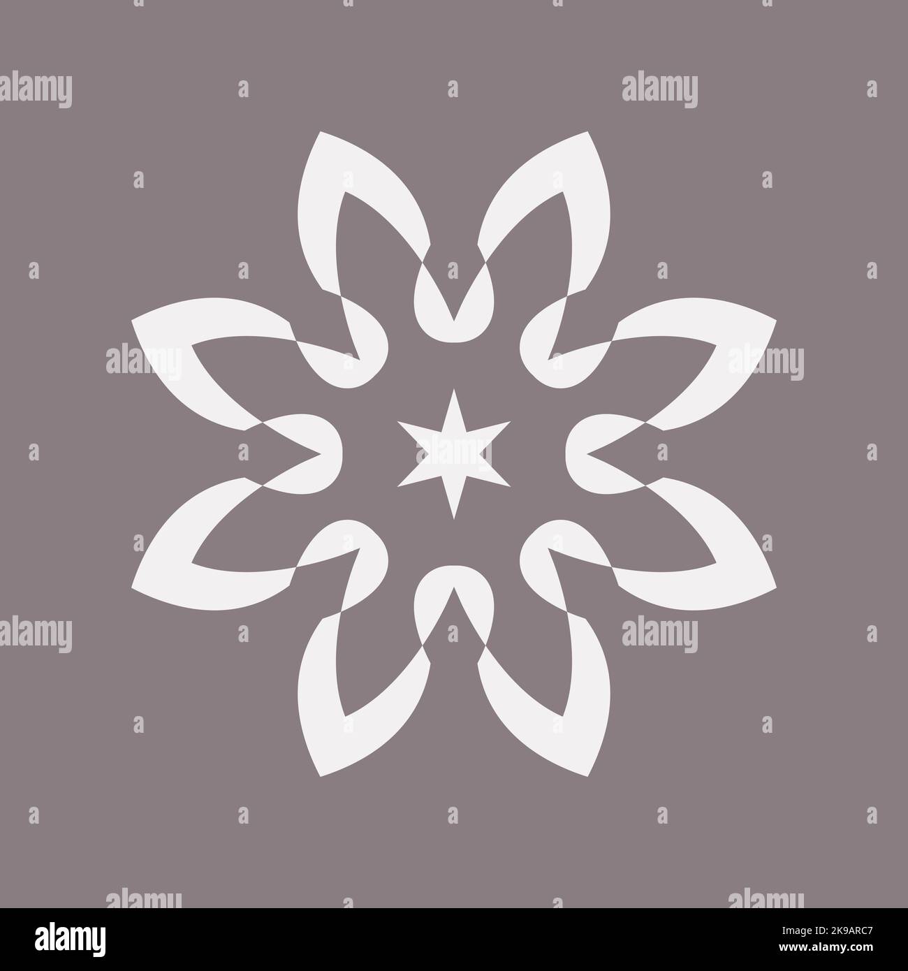 Astratto elegante fiore logo, icona modello di disegno vettoriale Illustrazione Vettoriale