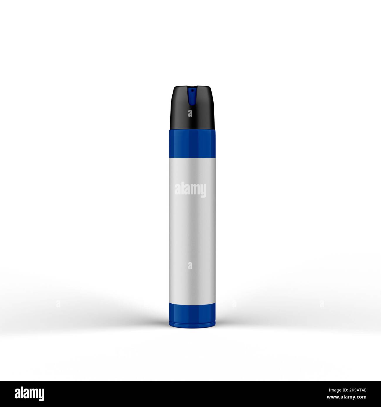 Flacone metallico lucido rendering 3D Foto Stock