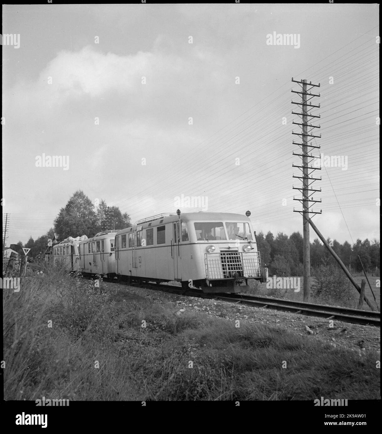 Carrello del motore azionato da un ingranaggio. Foto Stock