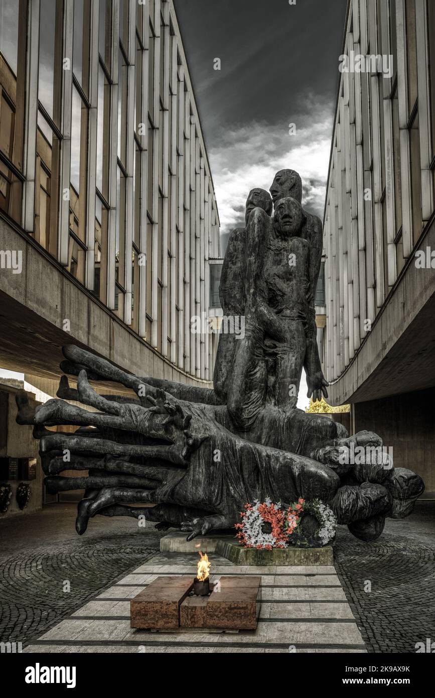 Banska Bystrica, Slovacchia - 5 ottobre 2022: Sculture nel Museo della rivolta nazionale slovacca a Banska Bystrica in Slovacchia. Foto Stock