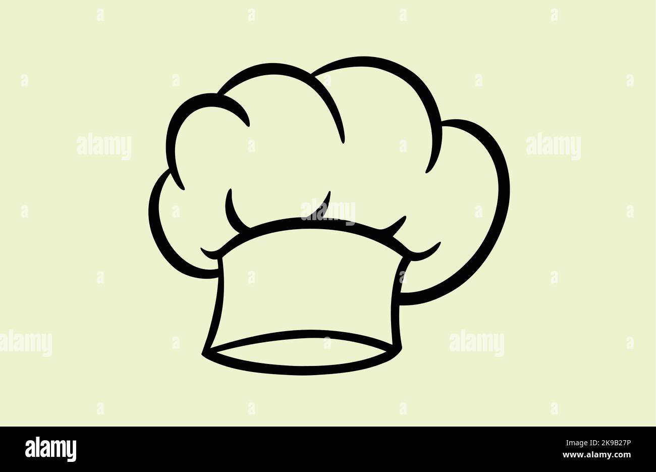 Hat per chef di cucina, chef hat icona Vettore, Chef design cap Illustrazione Vettoriale