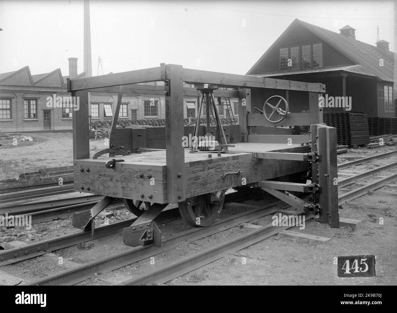 Norsholm - Västervik - Ferrovie Hultsfred, Nvhj Vingplog, con ali piegate. Aktiebolaget Svenska Railway Workshops, ASJ. Foto Stock