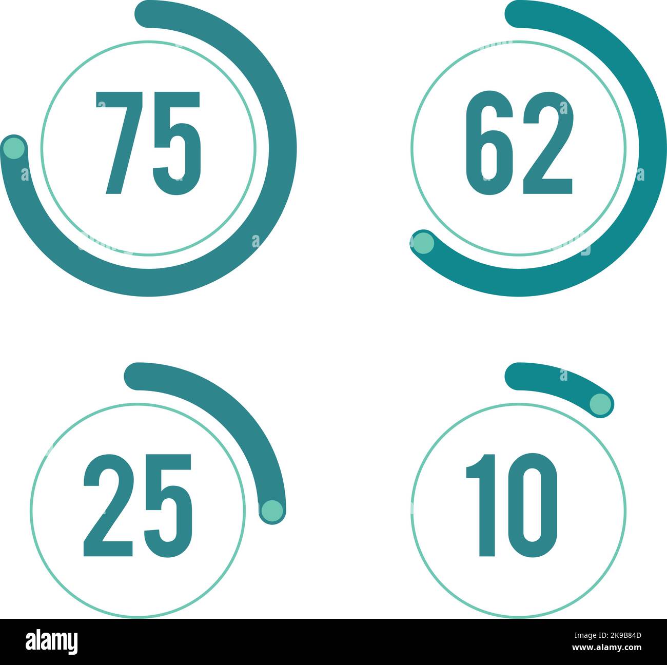 Indicatore di avanzamento del round. Elemento infografico. Icona del cruscotto Illustrazione Vettoriale