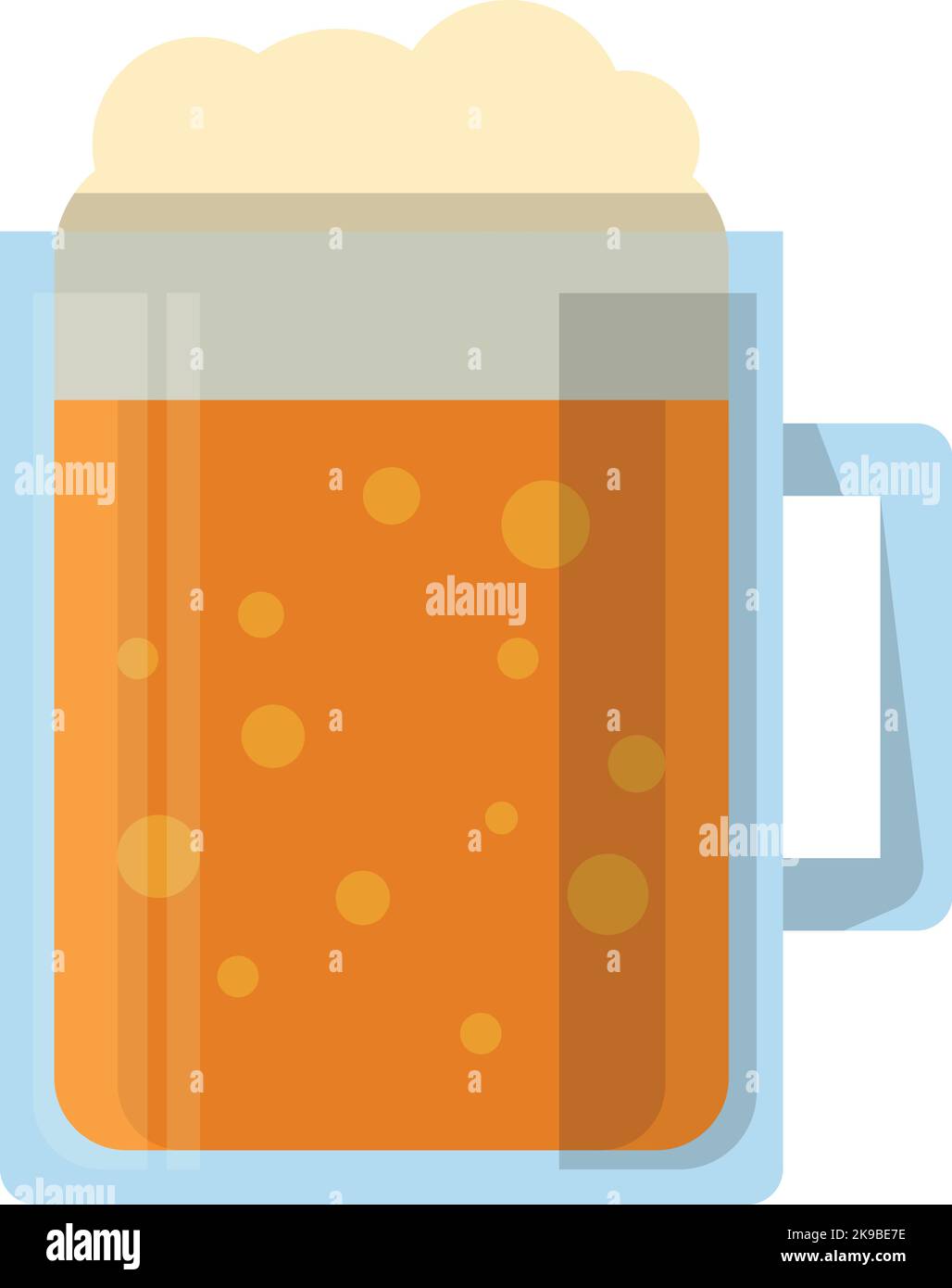 Icona tazza di birra. Pub simbolo. Bicchiere di bevanda alcolica Illustrazione Vettoriale