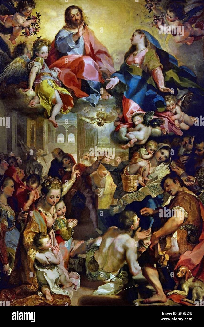 Virgin and the People 1579 di Federico Barocci, (Urbino 1528/1535 – 30 Settembre 1612), Firenze, Italia. , Firenze, Italia. Foto Stock