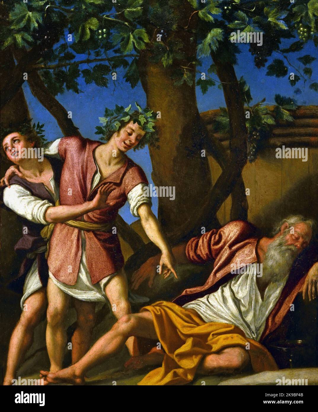 Il sacrificio di Isacco 1615-1620 Jacopo (Jacopo da Empoli), 1551-1640, italiano, Italia, Dio chiede, Abrahamo , sacrifica suo figlio Isacco , Monte Moriah , Abrahamo comincia a conformarsi, quando un messaggero da Dio lo interrompe, Abrahamo vede allora un ariete e lo sacrifica invece, Foto Stock