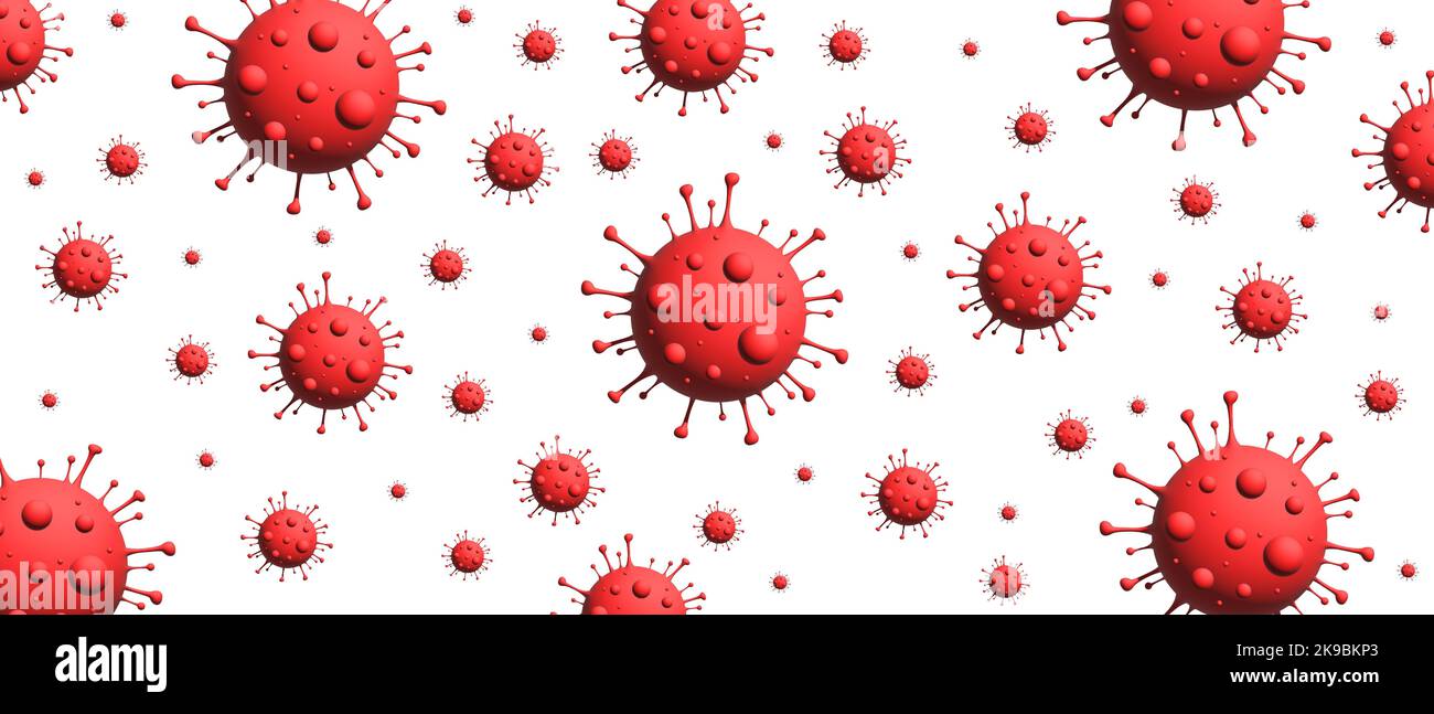 Stop pox virus illustrazione su sfondo bianco Foto Stock