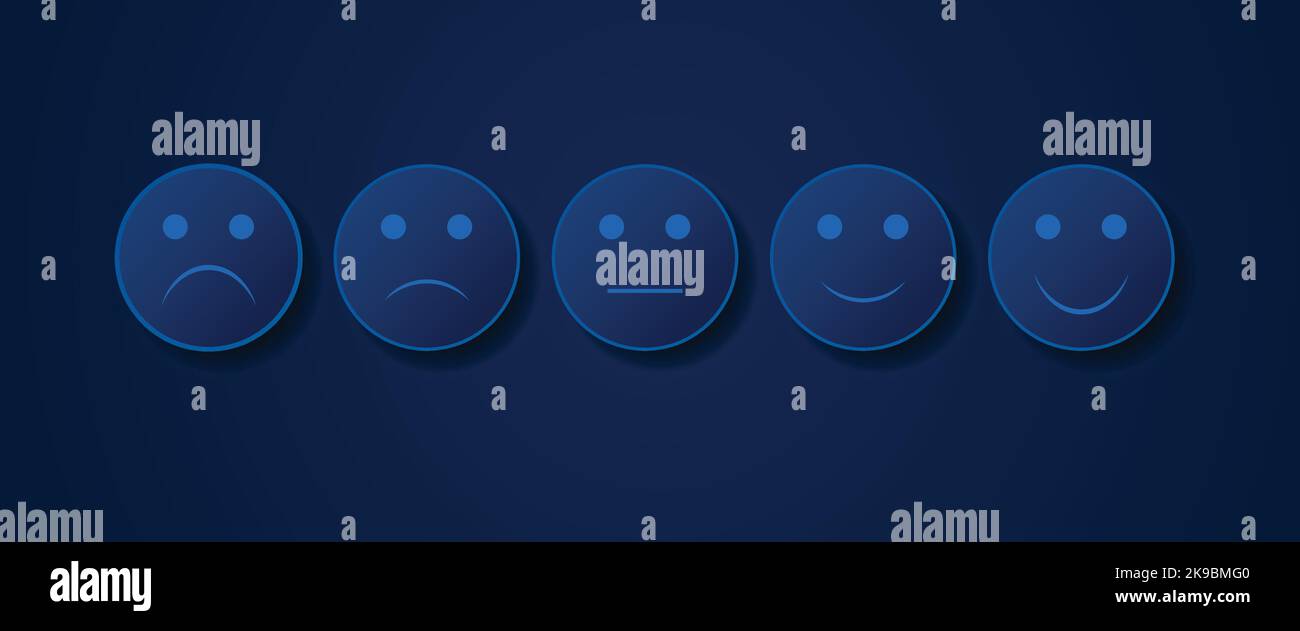 Valutazione a cinque stelle concetto Customer Review. Feedback del cliente Illustrazione Vettoriale