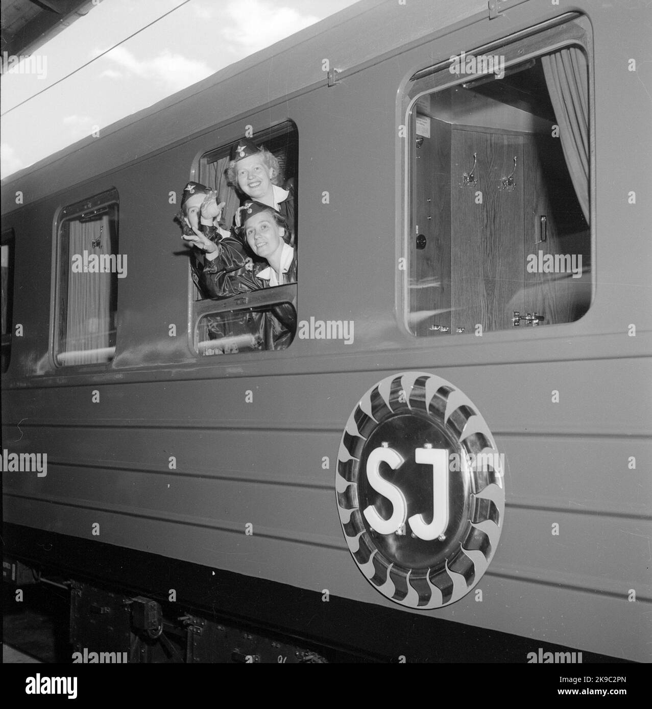 Il personale del treno da crociera Dollar train. Il treno del dollaro ha avuti spesso americani come passeggeri. Foto Stock