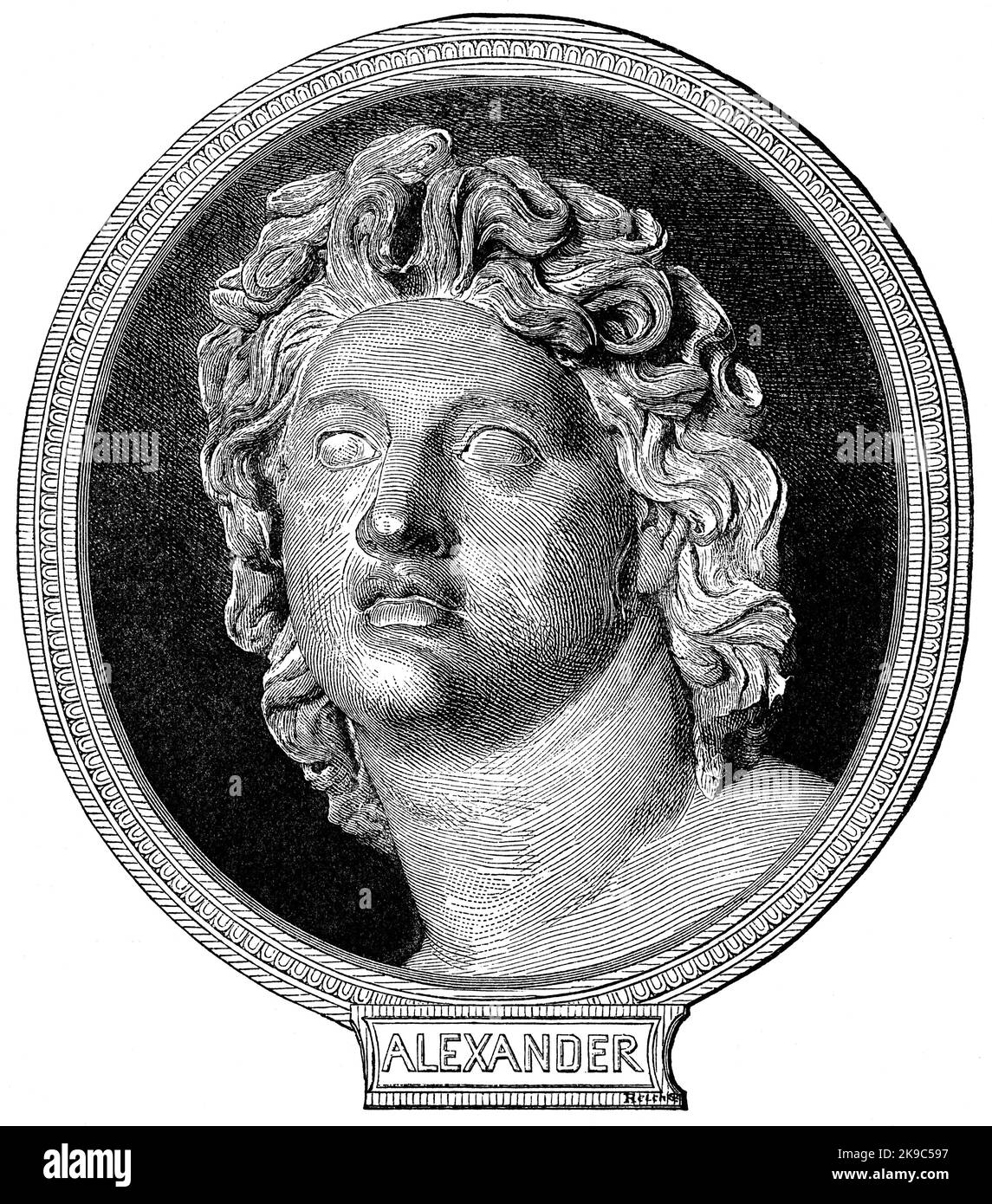 Alexander the Great, Illustrazione, Storia del Ridpath del mondo, Volume i, di John Clark Ridpath, LL. D., Merrill & Baker Publishers, New York, 1894 Foto Stock