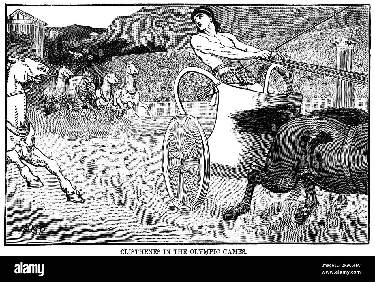 Clisthene nei Giochi Olimpici, Illustrazione, Storia del mondo di Ridpath, Volume i, di John Clark Ridpath, LL. D., Merrill & Baker Publishers, New York, 1894 Foto Stock