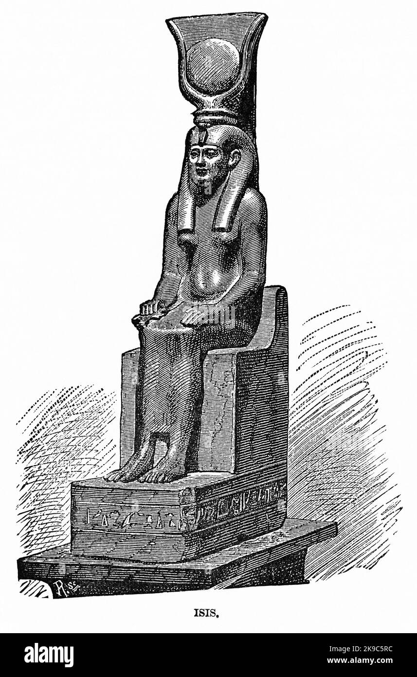 Isis, Illustration, Ridpath's History of the World, Volume i, di John Clark Ridpath, LL. D., Merrill & Baker Publishers, New York, 1894 Foto Stock