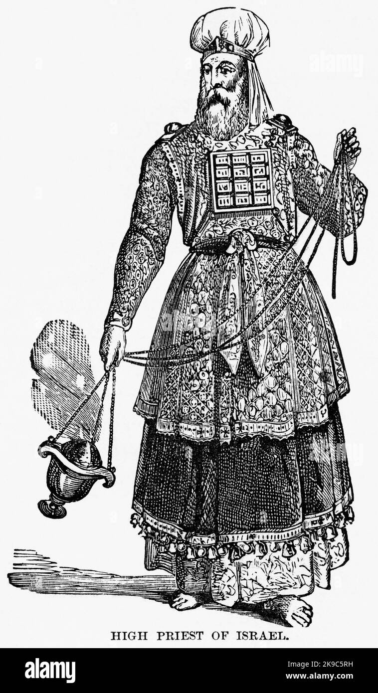 Alto sacerdote di Israele, Illustrazione, Storia di Ridpath del mondo, Volume i, di John Clark Ridpath, LL. D., Merrill & Baker Publishers, New York, 1894 Foto Stock