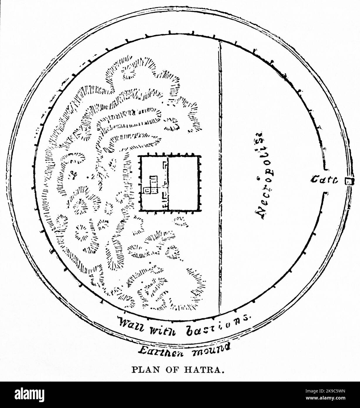 Piano di Hatra, Illustrazione, Storia del Ridpath del mondo, Volume i, di John Clark Ridpath, LL. D., Merrill & Baker Publishers, New York, 1894 Foto Stock
