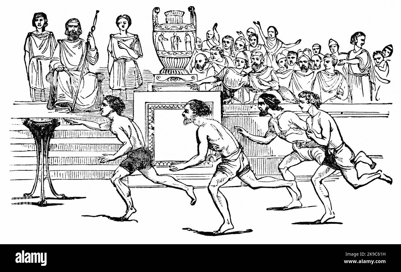 Giochi di Isthmian, Illustrazione, Storia di Ridpath del mondo, Volume i, di John Clark Ridpath, LL. D., Merrill & Baker Publishers, New York, 1894 Foto Stock