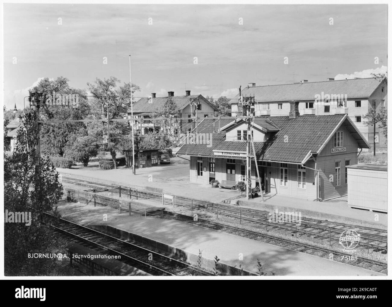 Stazione casa dal 1861. Björnlunda Foto Stock
