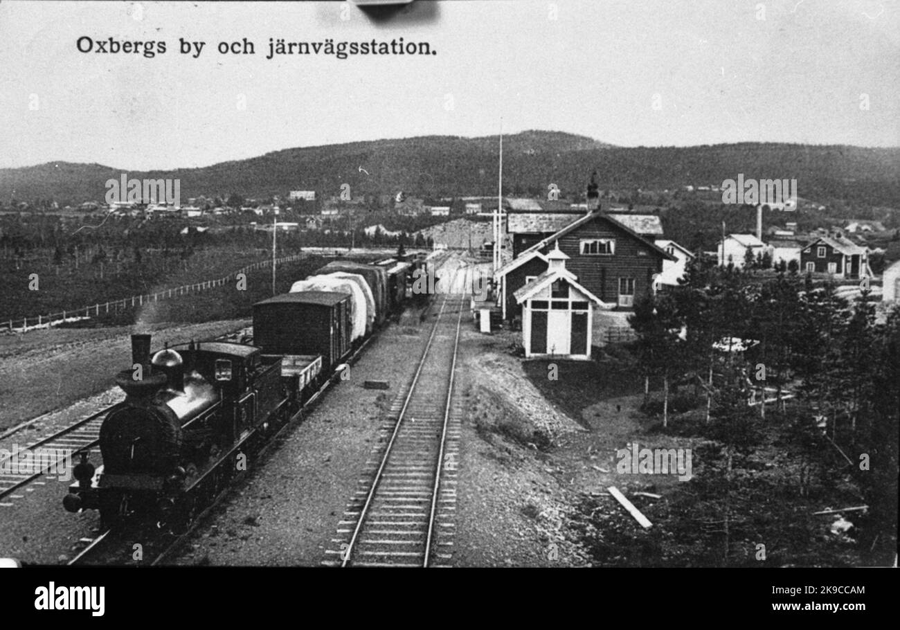 Stazione e il villaggio Foto Stock