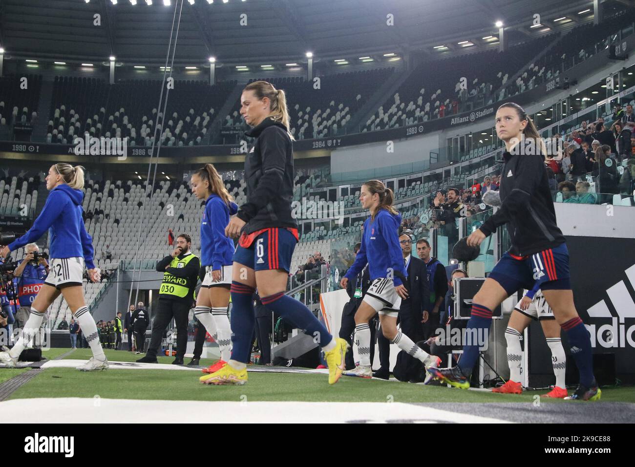 Torino, Italia. 27th Ott 2022. Juventus Women-Olympique Lyonnais durante Juventus Women vs Olympique Lyonnais, UEFA Champions League Women Football match a Torino, Italia, ottobre 27 2022 Credit: Independent Photo Agency/Alamy Live News Foto Stock