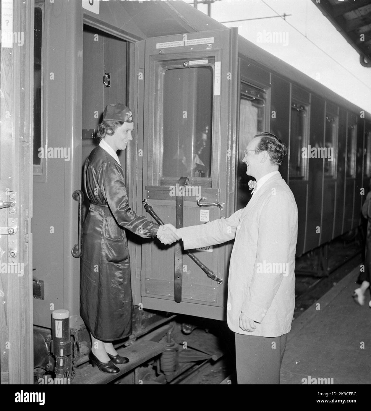 Il treno da crociera Dollar treno nel 1950. Il treno del dollaro ha avuti spesso americani come passeggeri. Foto Stock