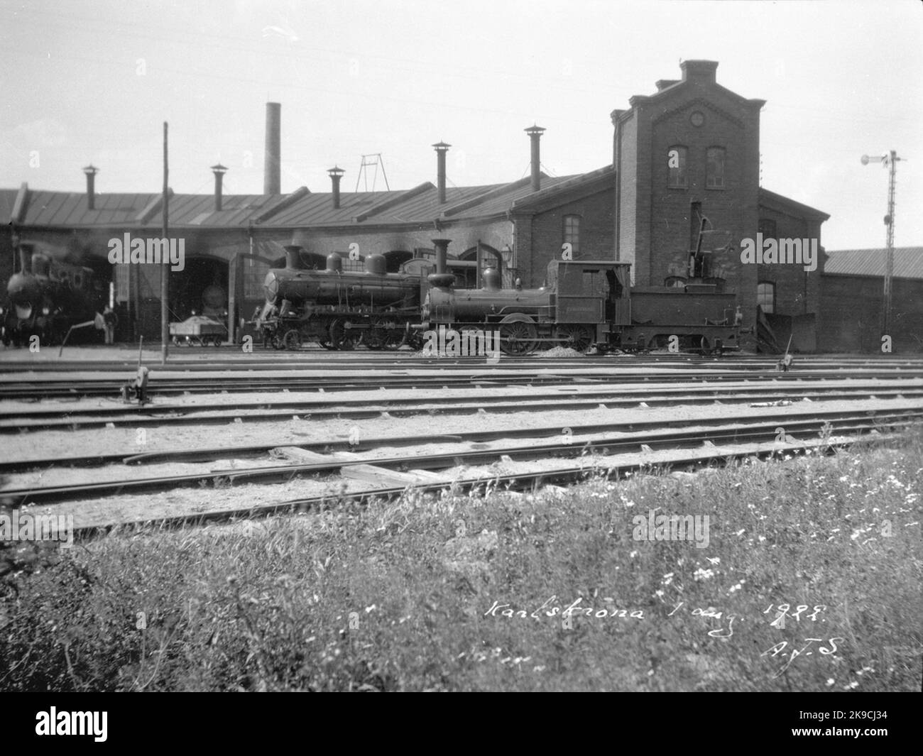 Karlskrona - Ferrovia di Växjö, CWJ Lok 1. Karlskrona - Ferrovia di Växjö Foto Stock