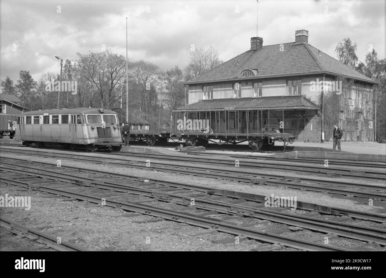 NABJ, Nora Bergslags Railway, ultimo treno di autobus a Bofors. Foto Stock