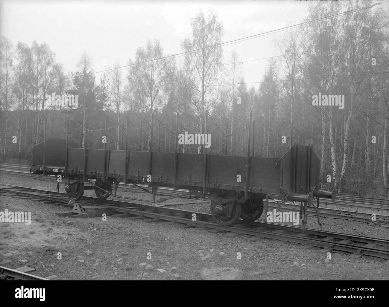 La ferrovia statale, SJ ou 79159. Carrello per montante con ingressi. Foto Stock