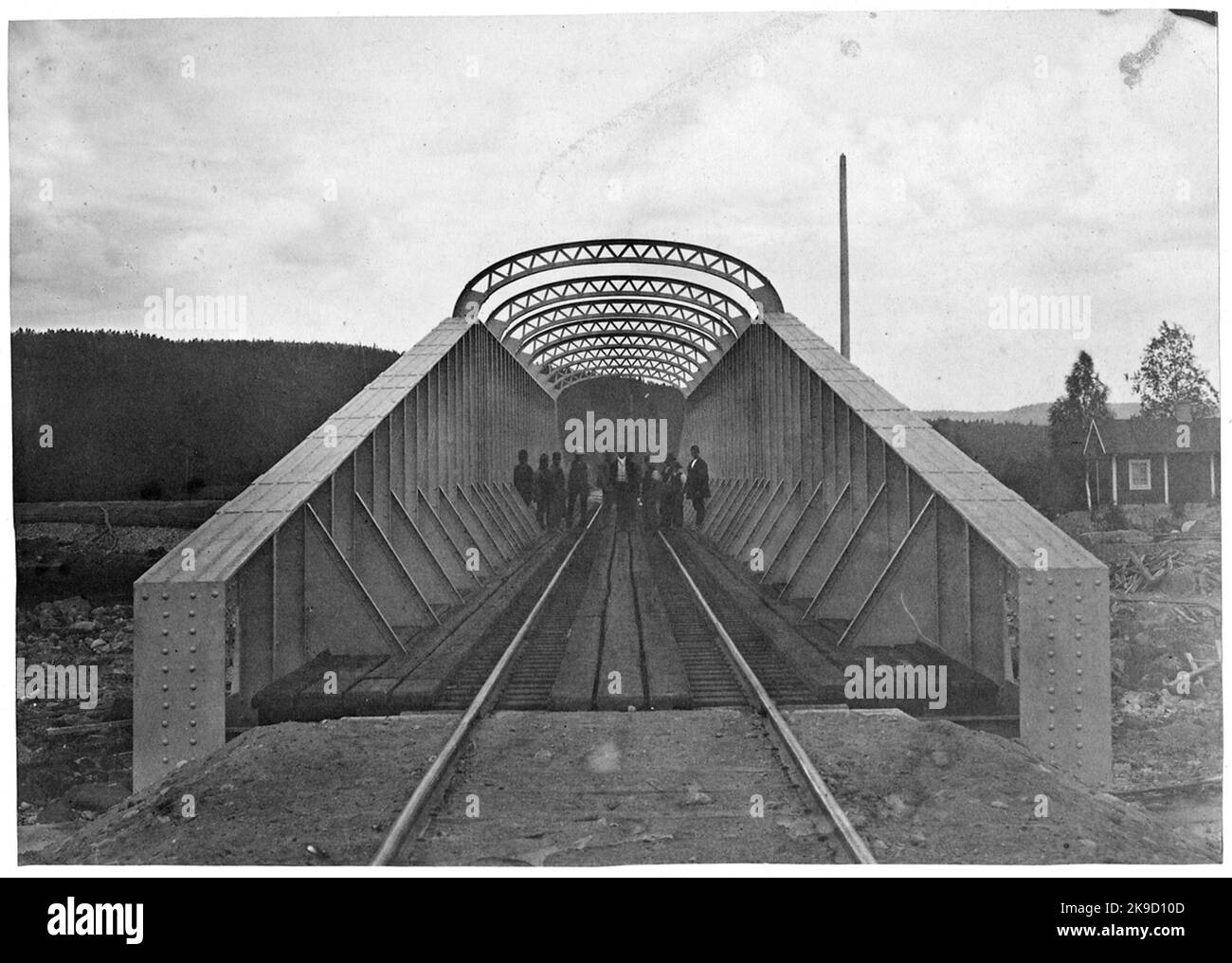 Ponte sul fiume Ljusnan a Edänge. Foto Stock