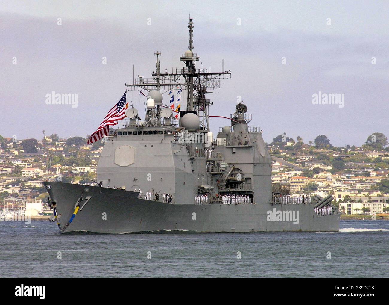 Incrociatore missilistico guidato USS Shiloh (CG 67) U.S. Navy Foto Stock