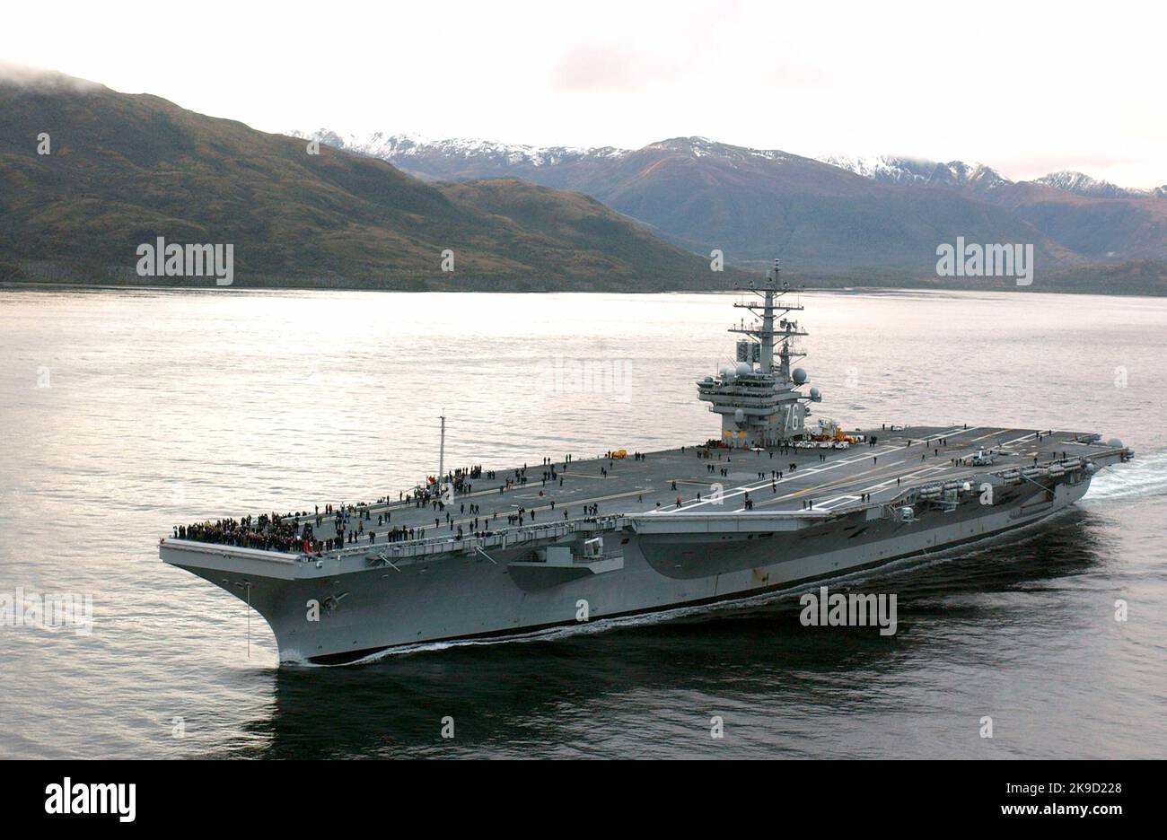 La portaerei di classe Nimitz USS Ronald Reagan (CVN 76) U.S. Navy Foto Stock
