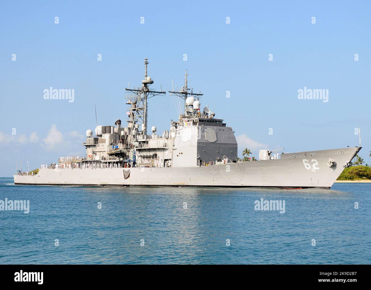 Incrociatore missilistico guidato classe Ticonderoga USS Chancellorsville (CG 62) U.S. Navy Foto Stock
