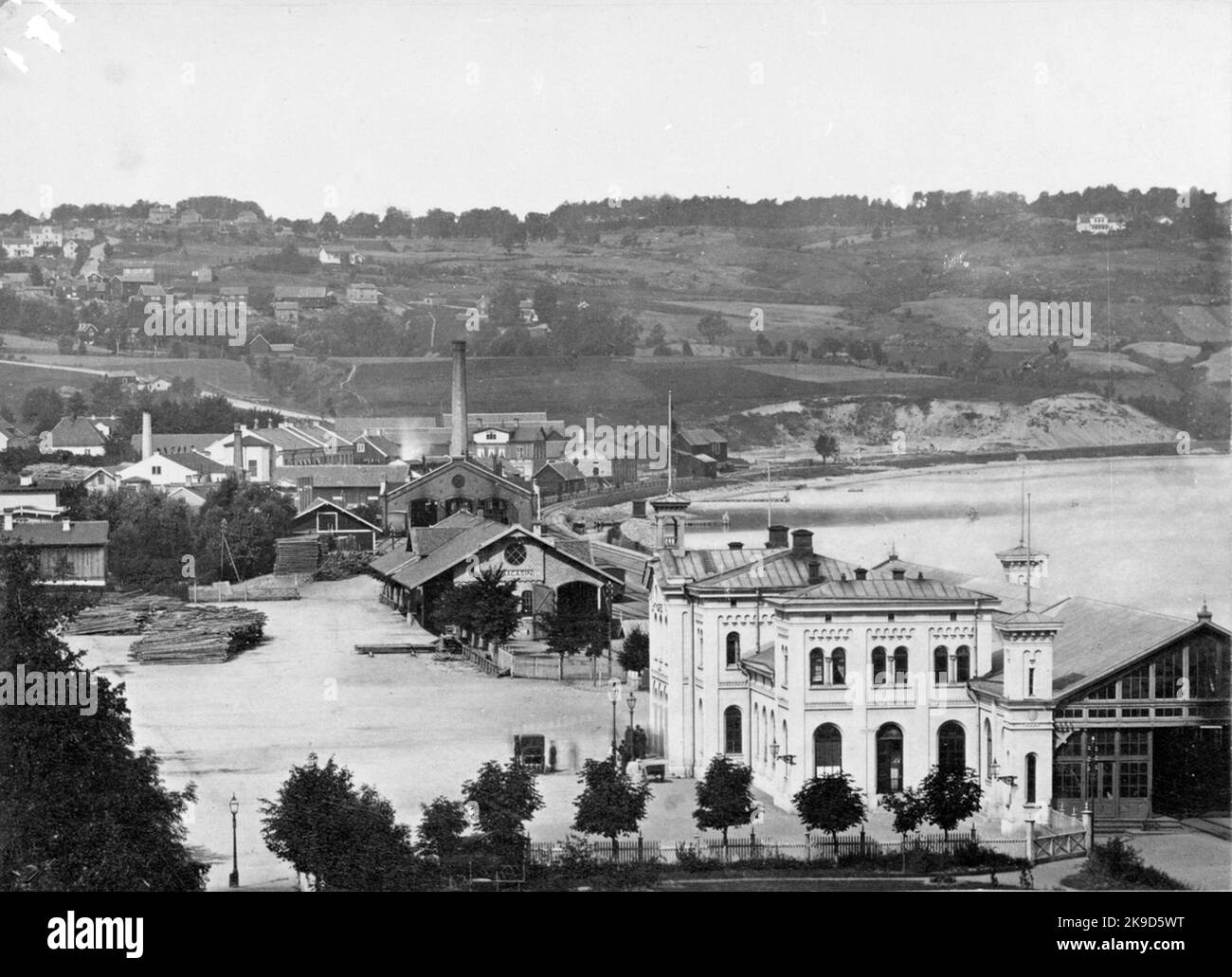 La stazione e dintorni. Foto Stock