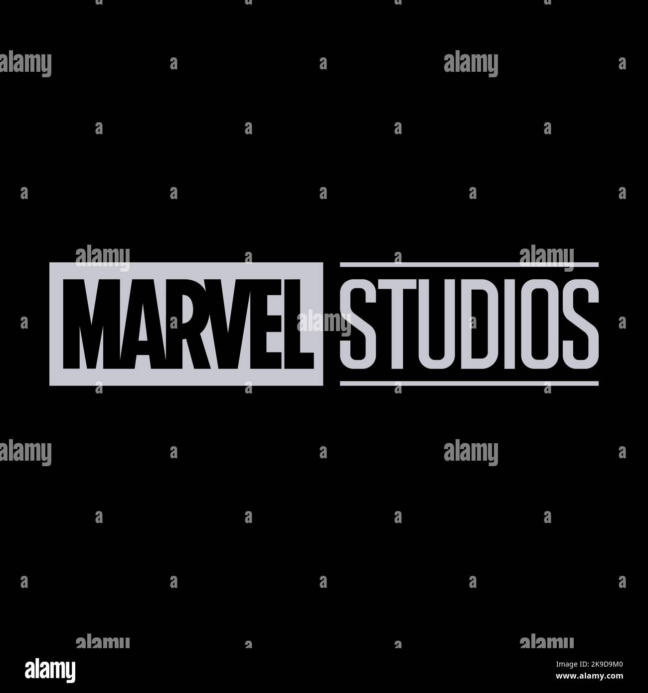 Marvel Studios. Marvel Cinematic Universe è una serie di media americani e un universo condiviso incentrato su una serie di film di supereroi prodotti da Marve Illustrazione Vettoriale