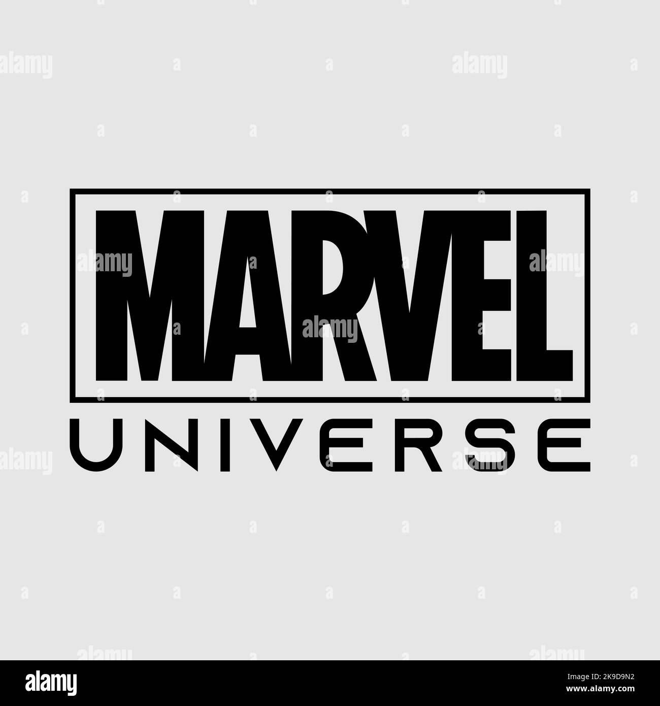 Marvel Universe. Marvel Cinematic Universe è una serie di media americani e un universo condiviso incentrato su una serie di film di supereroi prodotti da marv Illustrazione Vettoriale