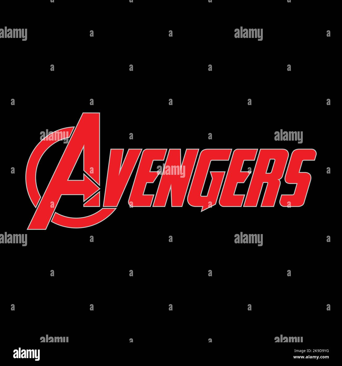 Avengers Marvel Cinematic Universe. Marvel Cinematic Universe è una serie di media americani e un universo condiviso incentrato su una serie di supereroi Illustrazione Vettoriale