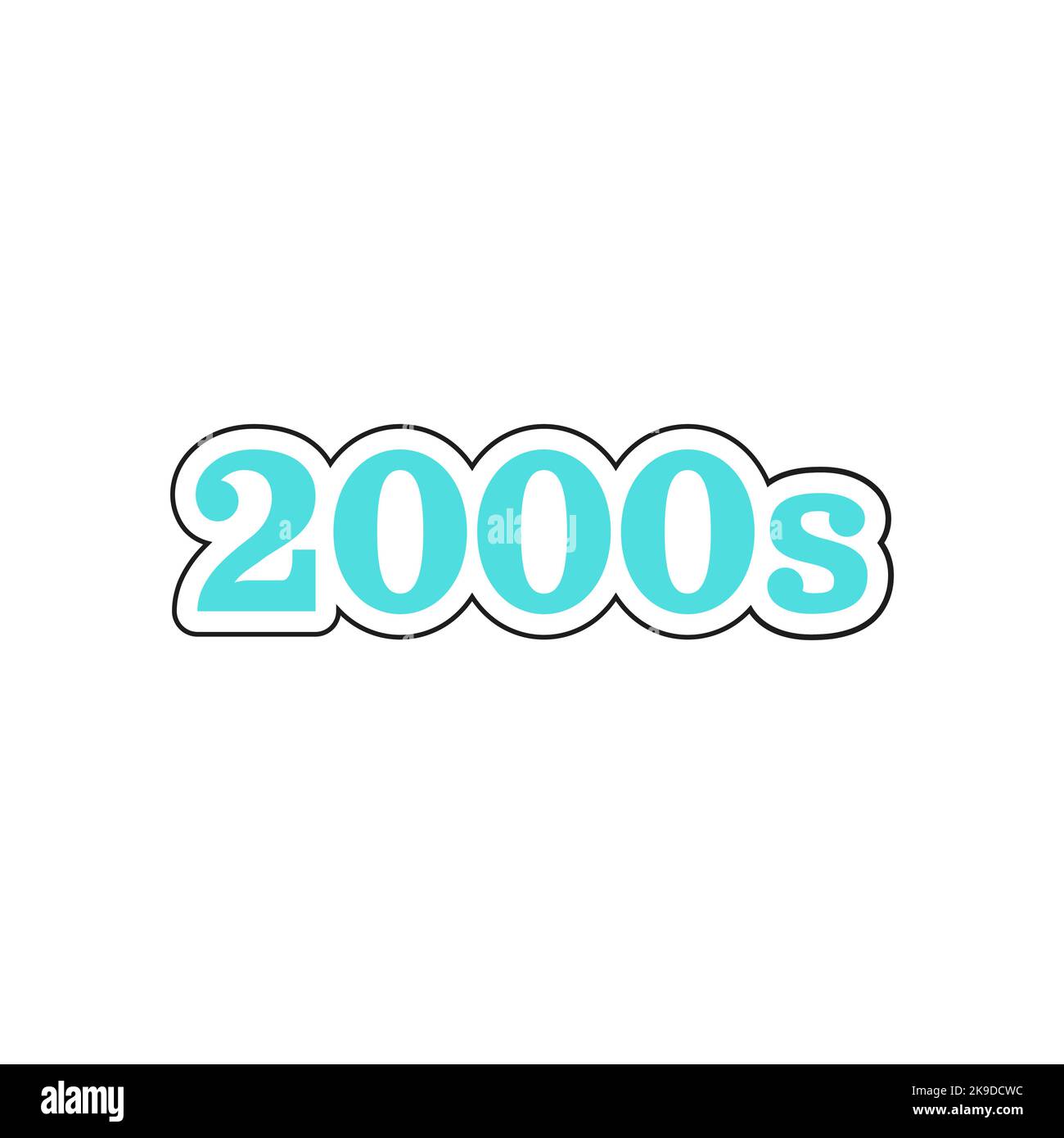Y2K elemento grovoso. Simbolo 2000s isolato su sfondo bianco. collezione 2000 vibes. illustrazione vettoriale disegnata a mano su cartoni animati 2000s. Illustrazione Vettoriale