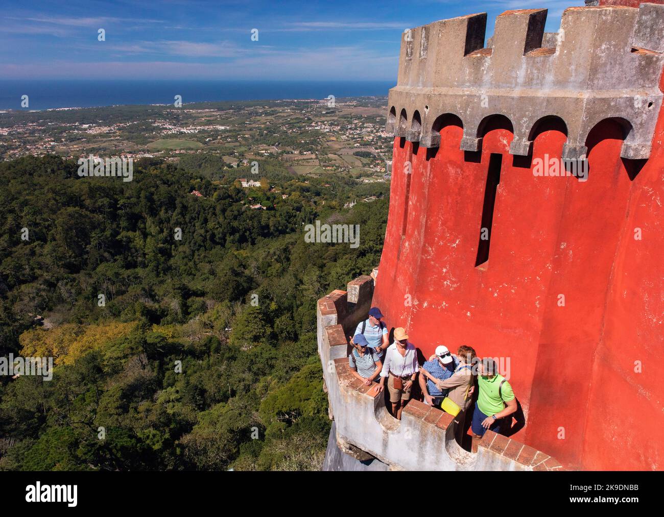 Persone nel Palácio da pena, Sintra, Portogallo Foto Stock