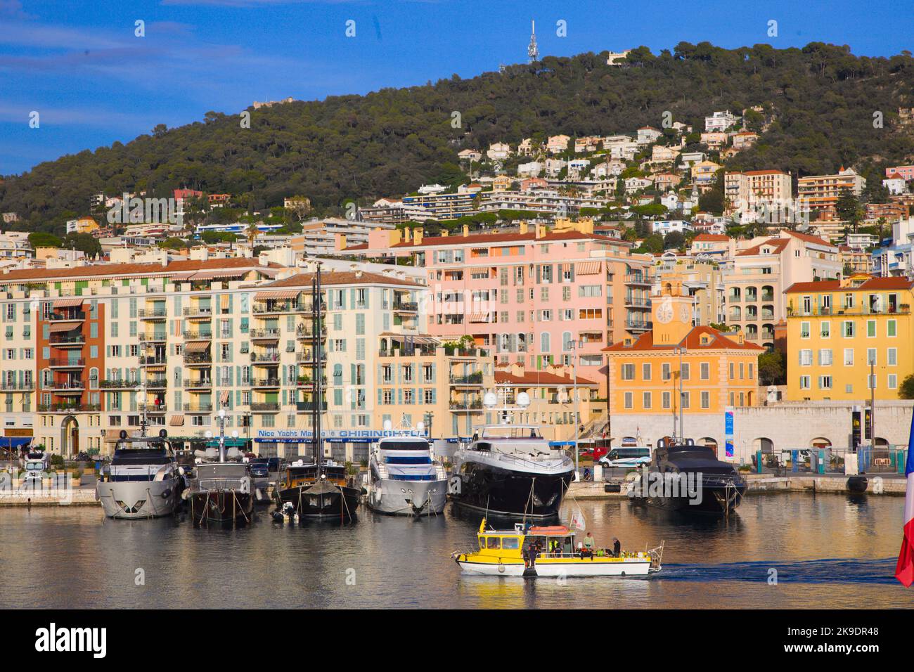 Francia, Costa Azzurra, Nizza, porto, porto, barche, Foto Stock