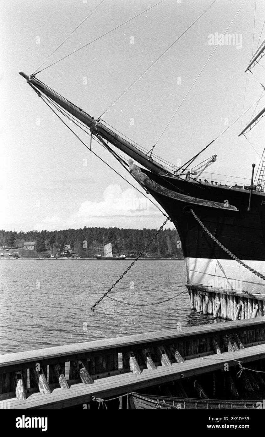 Åland viaggio. Pomeranian, l'unica nave a vela a quattro alberi al mondo, ora nave museo. Eco Foto Stock