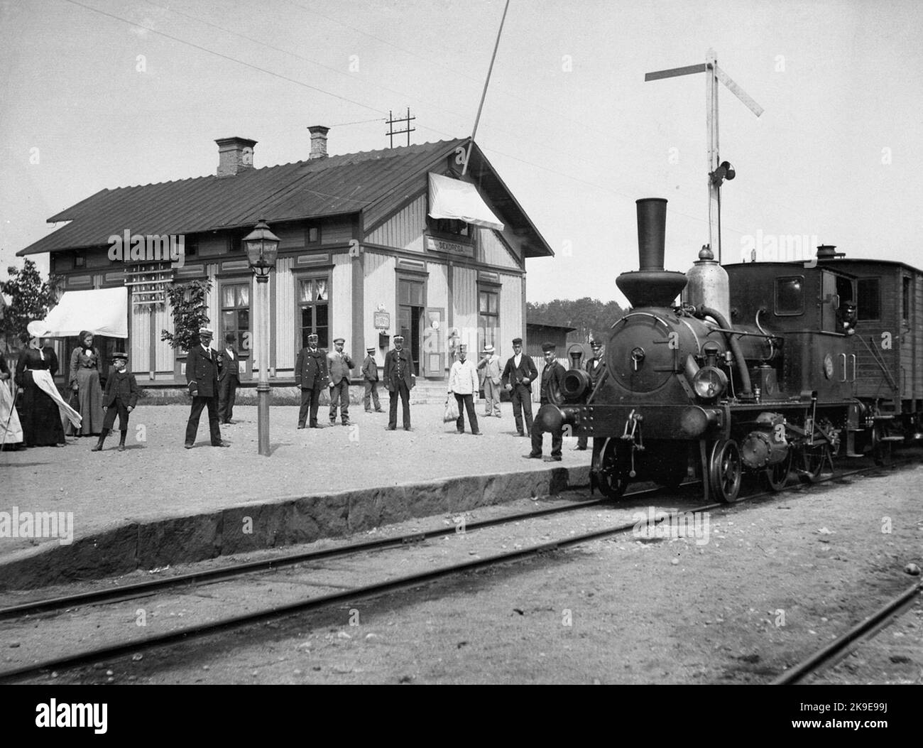 Borås - Alvesta Railway. Baj Lok 23 ex, generi Härads Ferrovia, KHDJ 3. Foto Stock