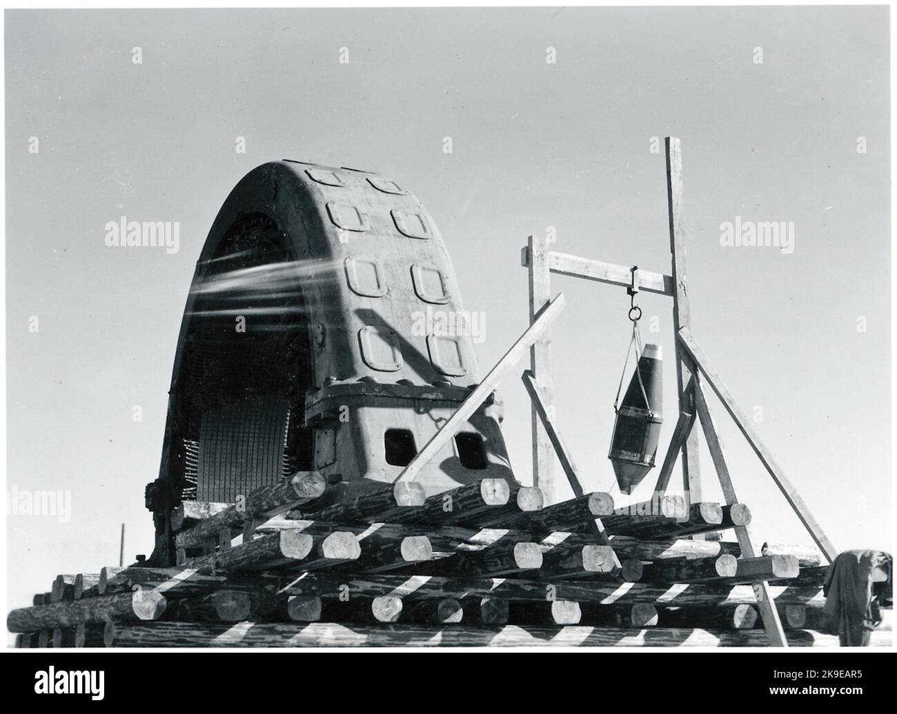 La bomba sospesa sullo statore. Foto Stock