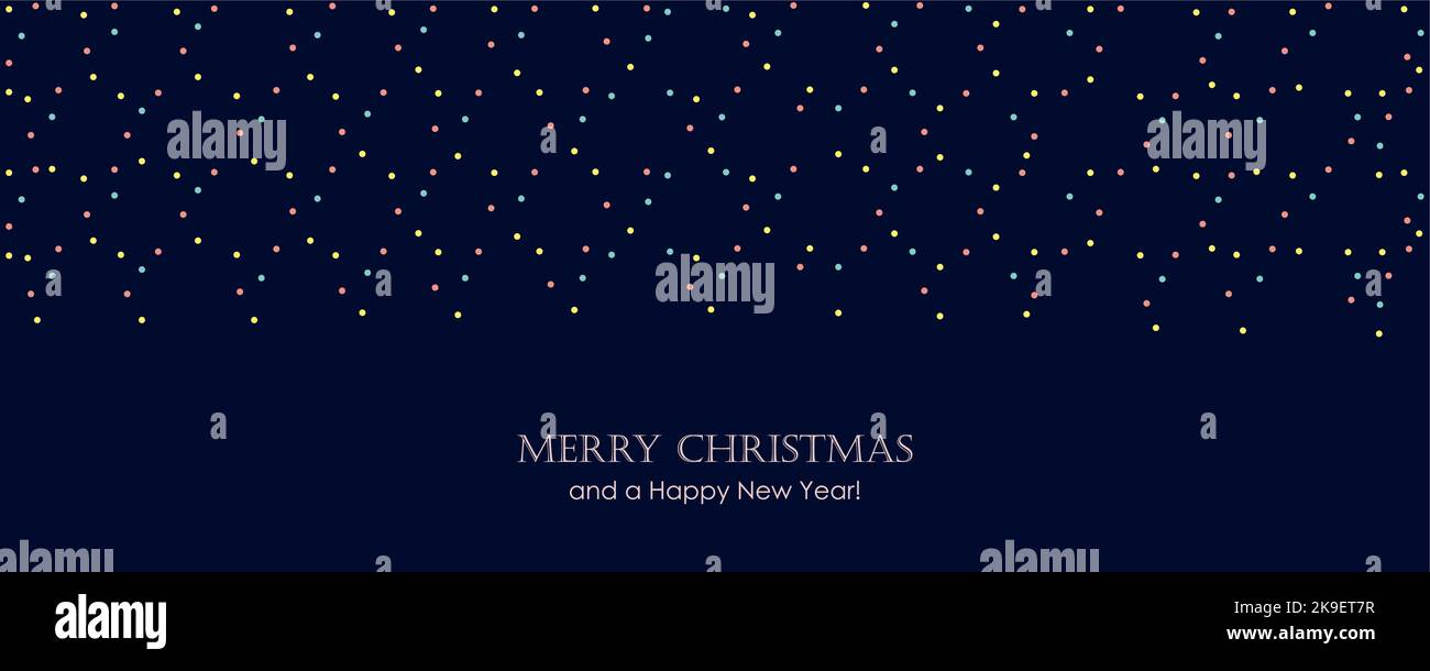 biglietto d'auguri di natale colorato confetti sfondo decorativo Illustrazione Vettoriale