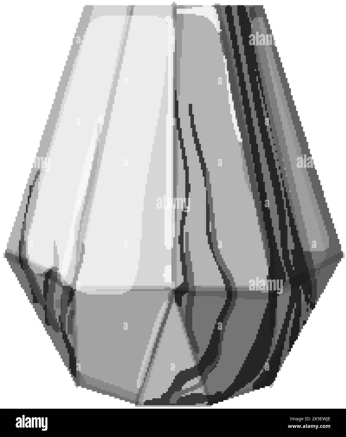 vaso in marmo fiore disegno vettoriale cartoni animati Illustrazione Vettoriale