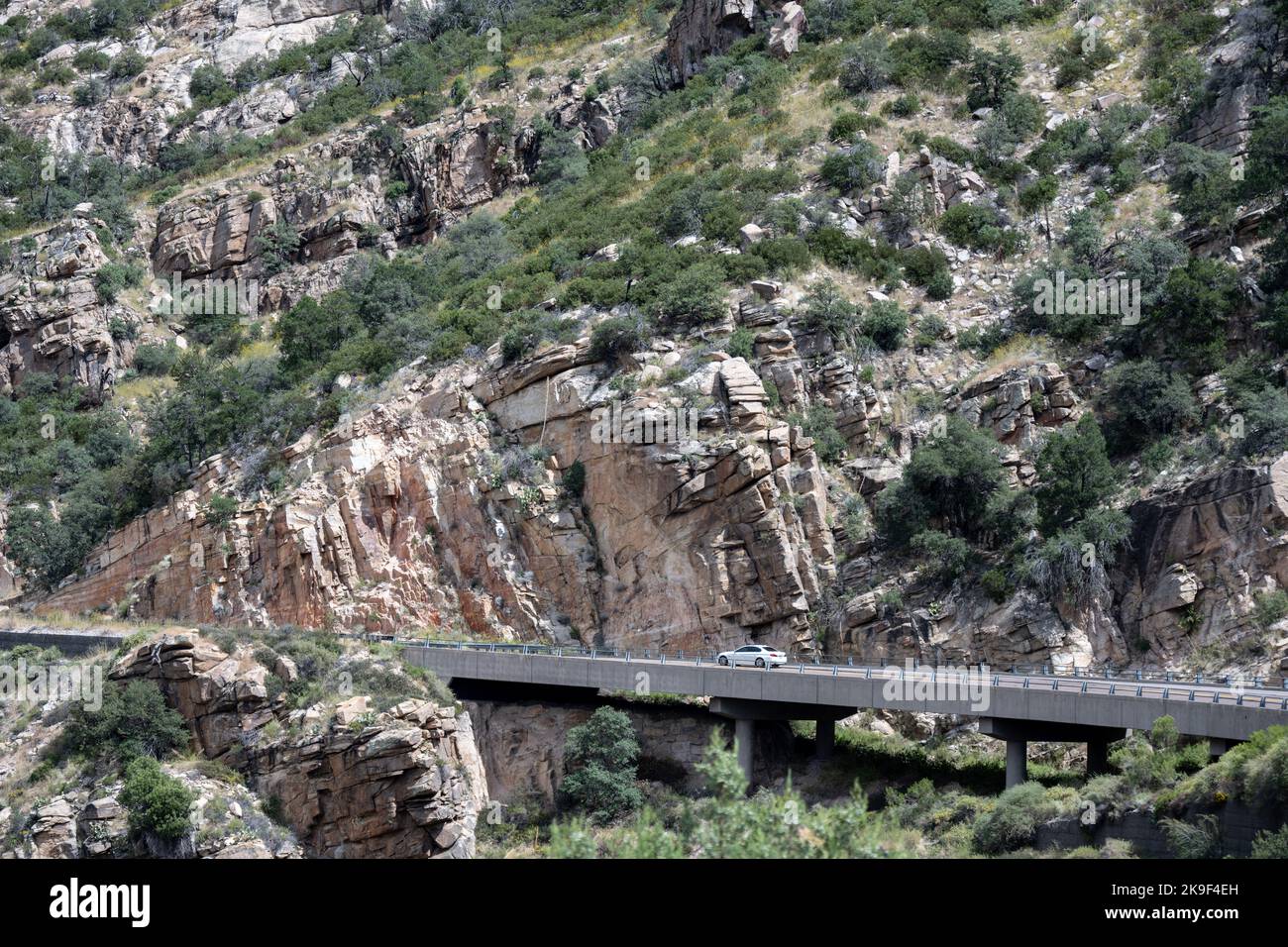 L'autostrada Mount Lemmon nelle montagne Catalina Foto Stock