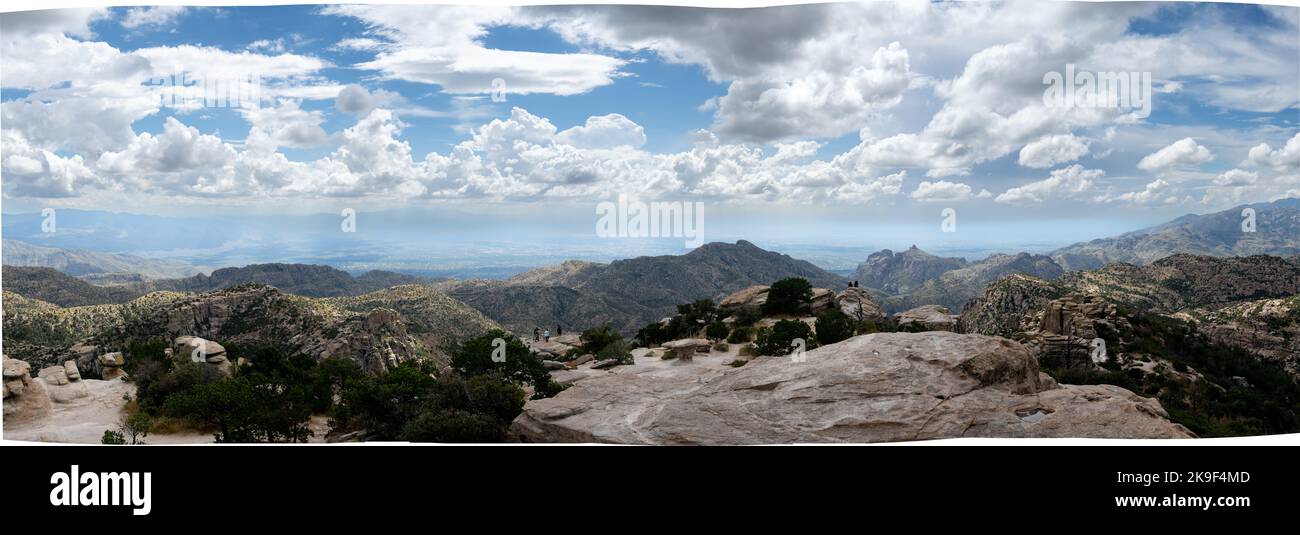 Una vista panoramica dal viaggio fino alla cima del Monte Lemmon Foto Stock