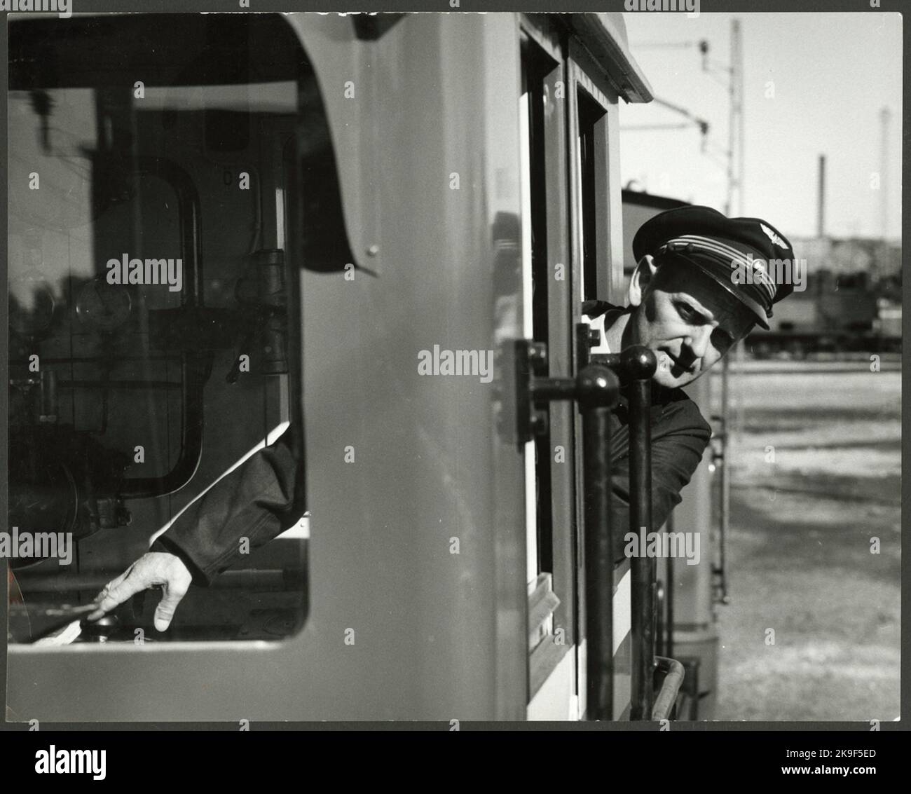 L'autista locale si appoggia alla compagnia di trasporti Grängesberg - Ferrovie di Oxelösund, TGOJ ma 404. Foto Stock