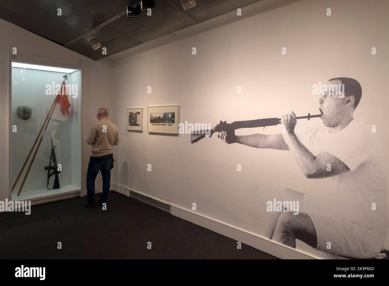 Mostra Stanley Kubrick. Film Full Metal Jacket. Museo CCCB. Barcellona. Spagna Foto Stock